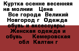 Куртка осенне-весенняя на молнии › Цена ­ 1 000 - Все города, Великий Новгород г. Одежда, обувь и аксессуары » Женская одежда и обувь   . Кемеровская обл.,Калтан г.